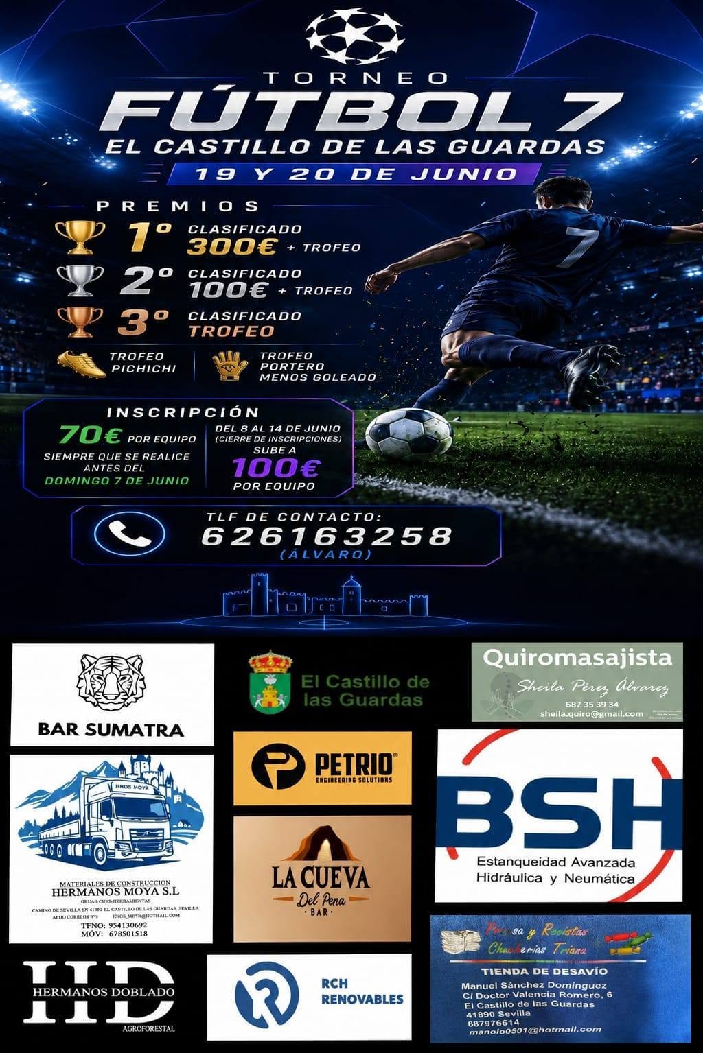 El Torneo de Fútbol 7 reunirá este fin de semana a jóvenes y aficionados en el Campo Municipal