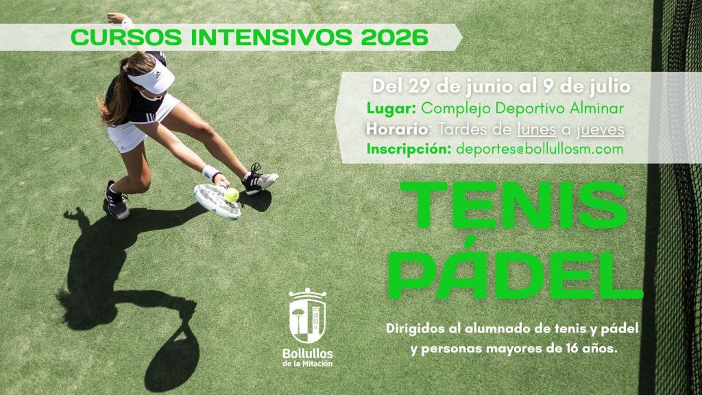 Bollullos abre las inscripciones para el curso intensivo de verano de pádel y tenis