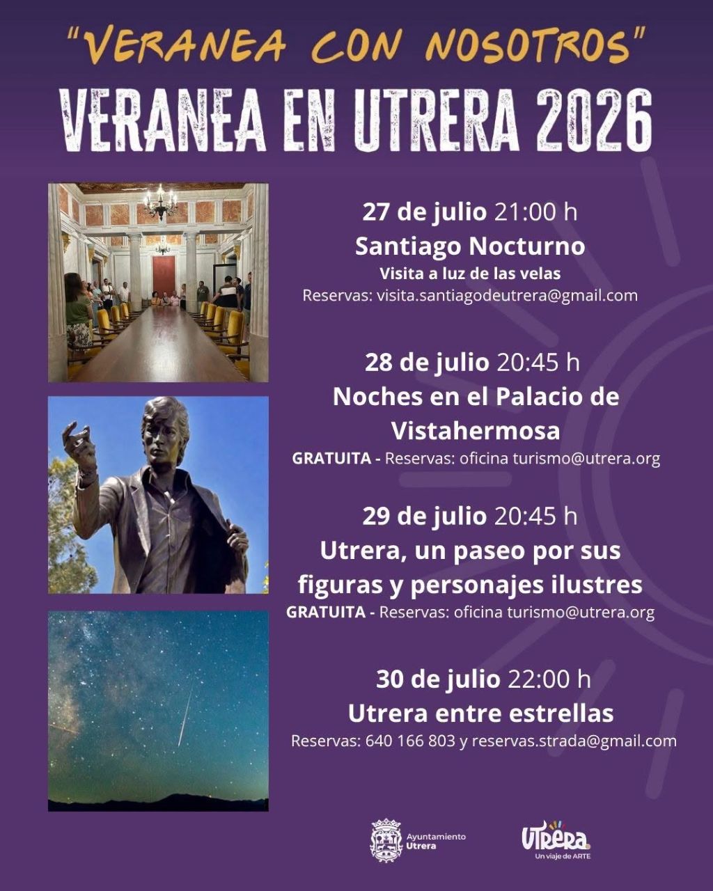 Utrera ofrece nuevas rutas y actividades nocturnas dentro del programa “Veranea en Utrera 2026”