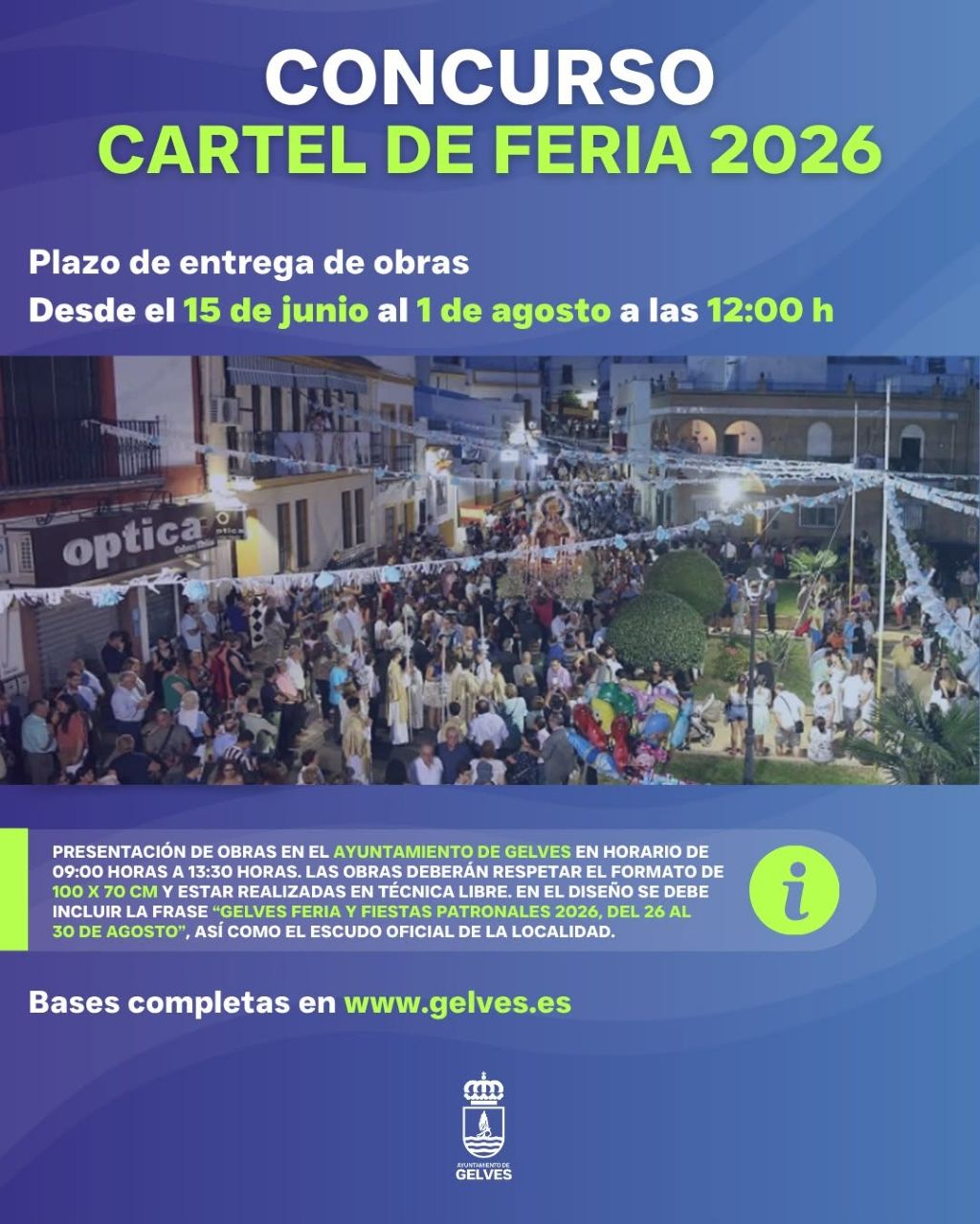 Concurso para la elección del cartel de la Feria y Fiestas Patronales de Gelves 2026