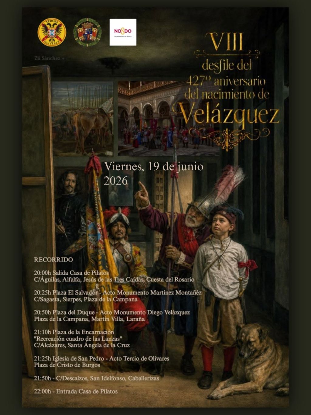 Sevilla rendirá homenaje a Velázquez con un desfile por el 427 aniversario de su nacimiento