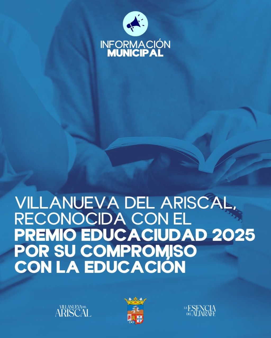Villanueva del Ariscal, reconocida con el Premio Educaciudad 2025 por su compromiso con la educación