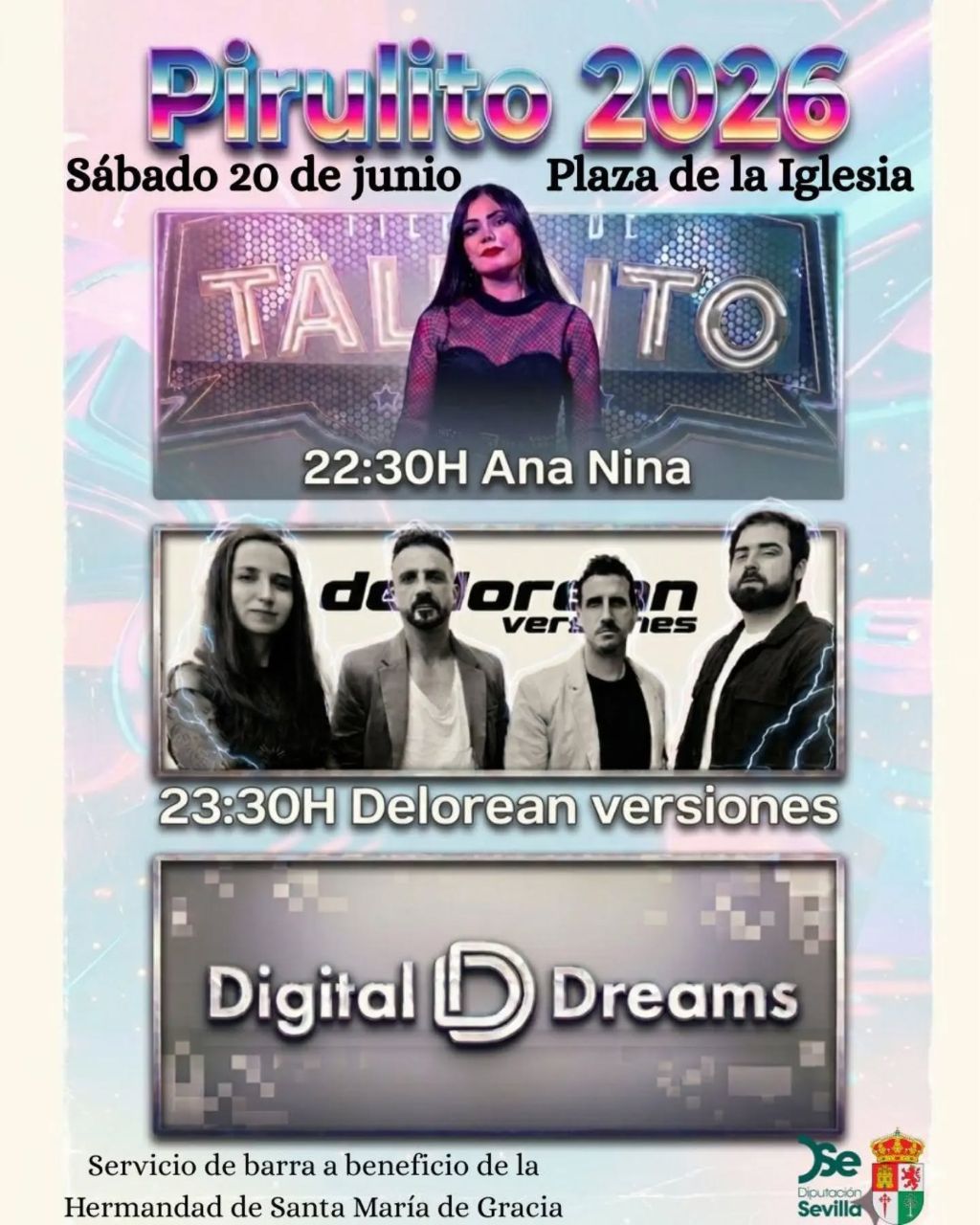 Almadén de la Plata celebrará una nueva noche festiva con música en directo en el Pirulito 2026  