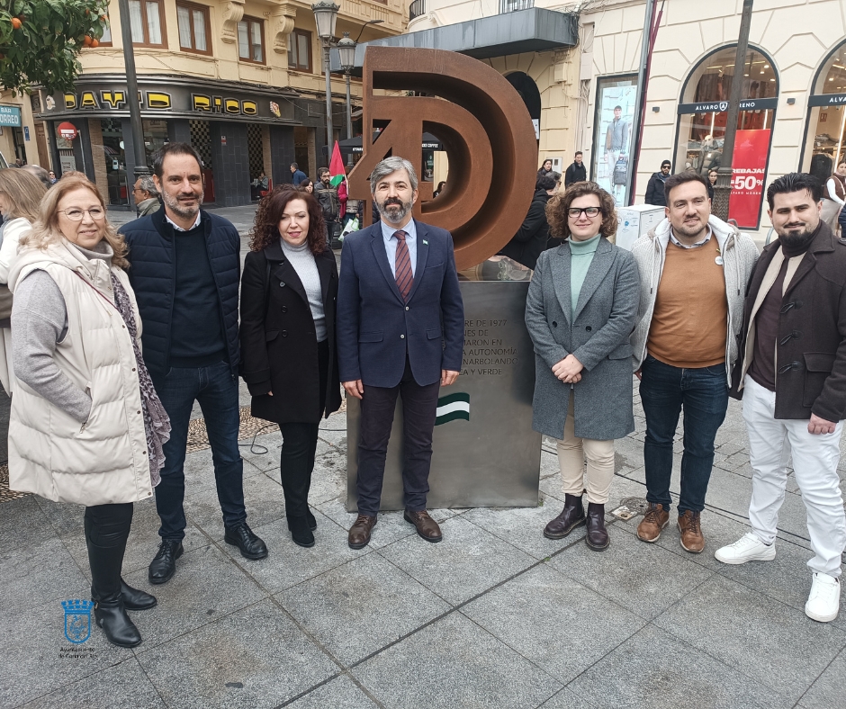 Coria del Río y La Puebla del Río, presentes en la inauguración del primer monumento al 4D en Córdoba.