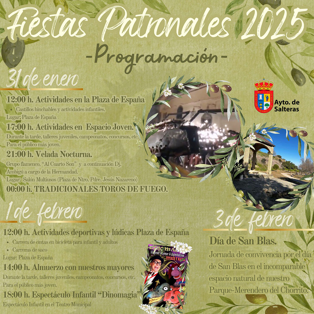 Programación de las Fiestas Patronales 2025 en Salteras