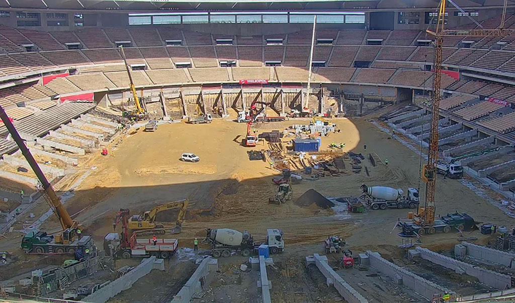 Las obras del estadio de La Cartuja entran en su última fase conforme a los plazos previstos