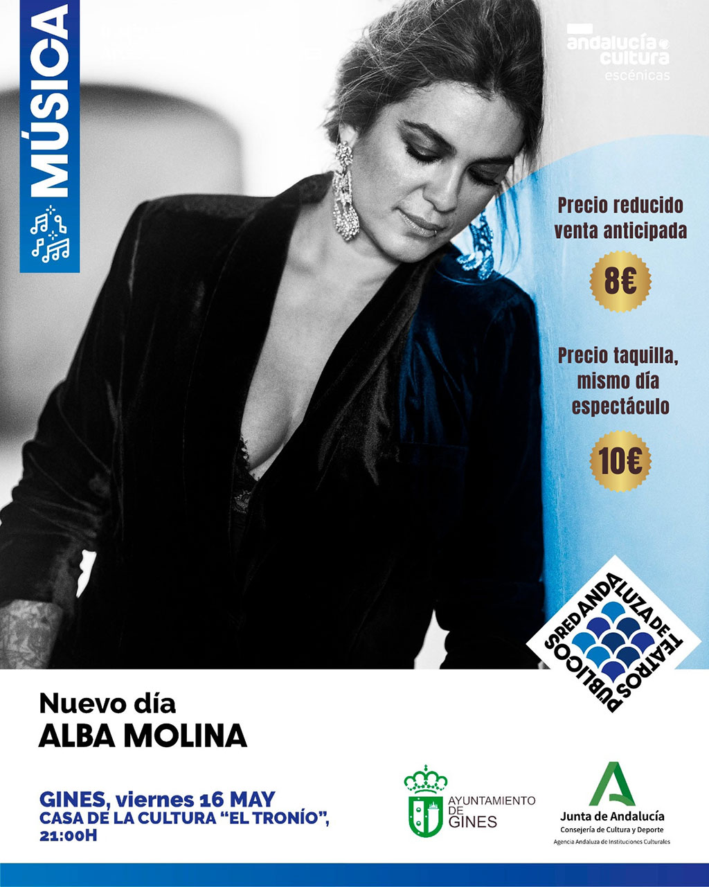 Alba Molina llega al Teatro El Tronío de Gines con su espectáculo ‘Nuevo día’ 